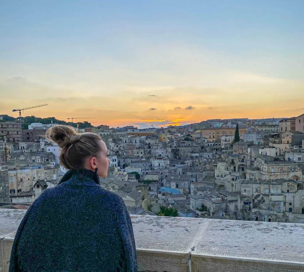 jillian travel and wellness influencer on a trip to matera puglia italy
