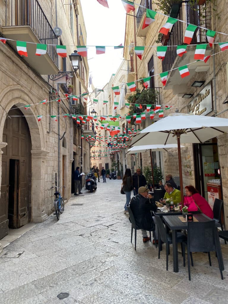 the streets in Monopoli Italy in Puglia